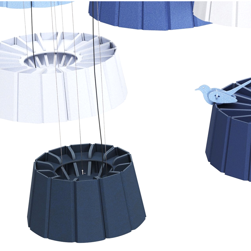 แผงอะคูสติกดีไซน์ทันสมัยช่วยกั้นเสียงแบบแถบใยโพลีเอสเตอร์ดูดซับเสียงและเป็นมิตรกับสิ่งแวดล้อมสำหรับใช้ในโรงยิม