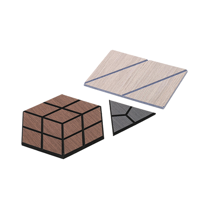 แผ่นผนังไม้ระแนงไม้วีเนียร์อะคูสติก 3 มิติสำหรับผนังภายในและฝ้าเพดาน