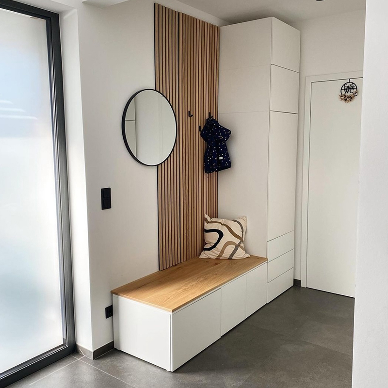 Akupanel Design ไม้อะคูสติกผนังแผง 3D รุ่น Soundproof แผ่นไม้สำหรับ Home Hotel โรงเรียน Cinema โรงพยาบาลใช้