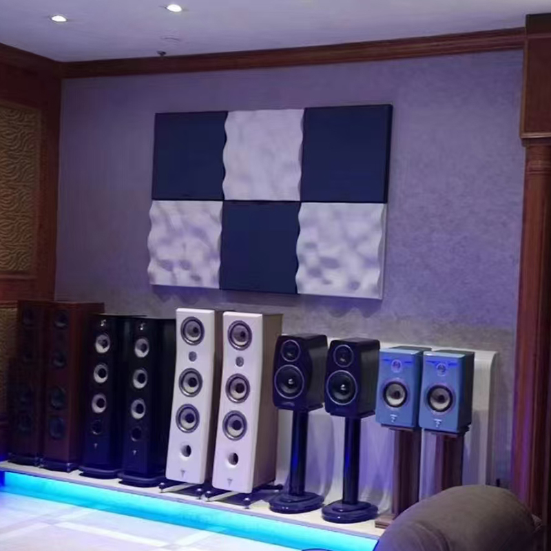 แผงกระจายเสียงอะคูสติกที่มีสีสัน 3 มิติที่ทันสมัย การออกแบบผนังเพดานตกแต่งสำหรับการใช้งานในห้องโถงมีการออกแบบกราฟิก แผงกระจายเสียงอะคูสติกที่มีสีสัน 3 มิติที่ทันสมัย การออกแบบผนังเพดานตกแต่งสำหรับการใช้งานในห้องโถงมีการออกแบบกราฟิก